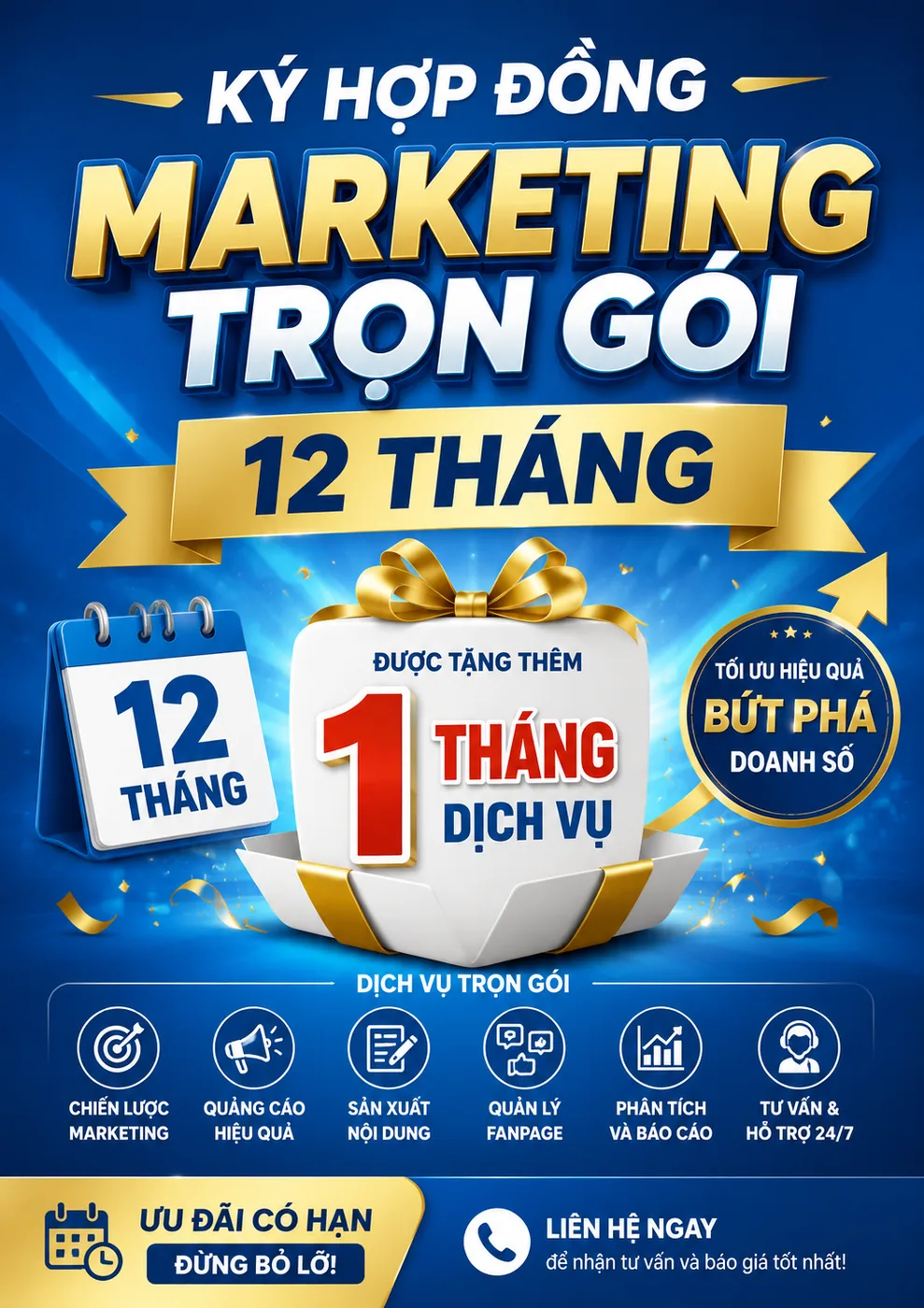 Ký hợp đồng năm tặng 1 tháng